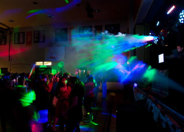 Calgary DJ with club lighting