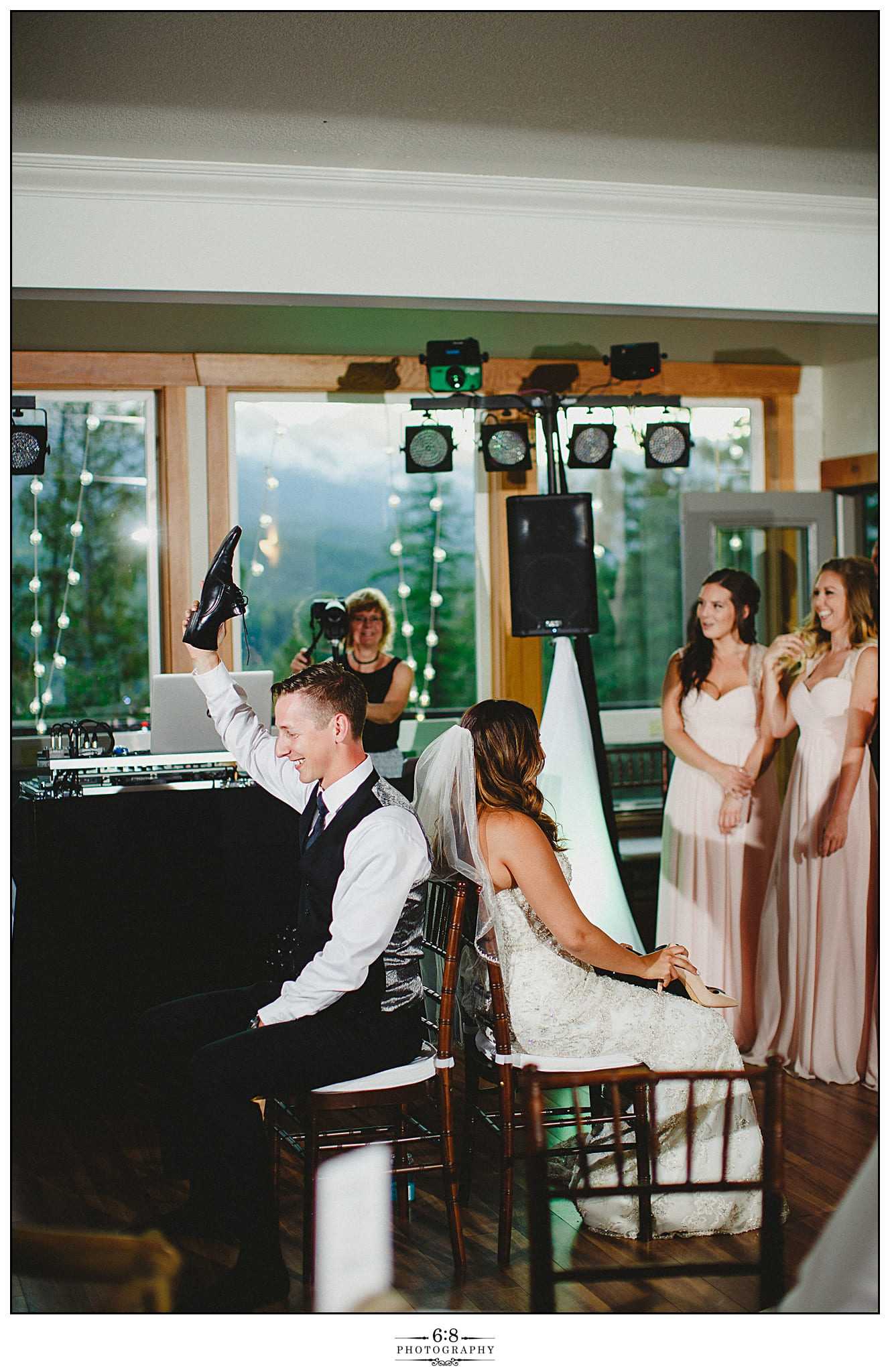 Calgary wedding DJ playing music at a wedding