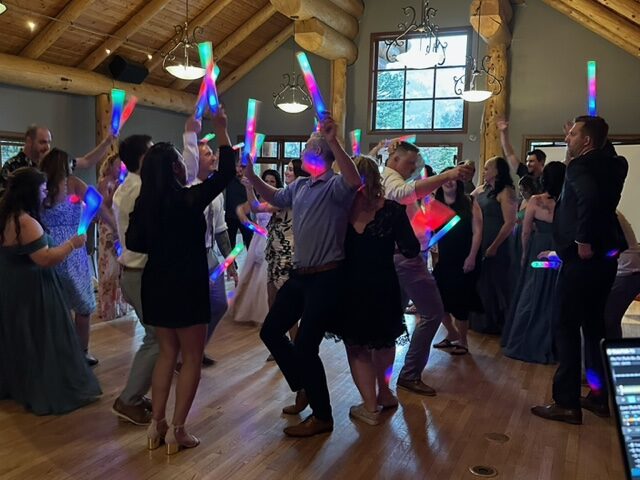 Bride dancing at a wedding reception in Calgary